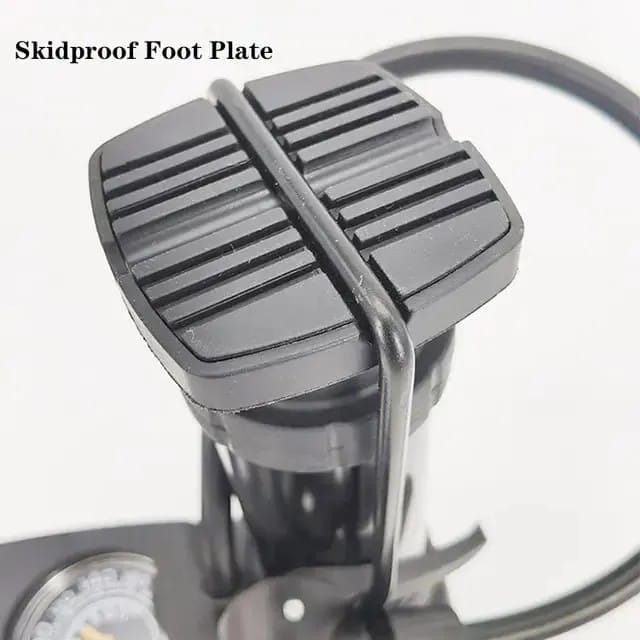 Foot & Hand Air Pump with Pressure Gauge | Portable Tire Inflator for Car, Bike, Cycle & Sports Balls