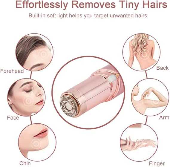 Portable Precision Electric Eyebrow Trimmer with Built-in LED Light